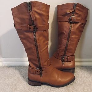 Tall Camel Brown Boots